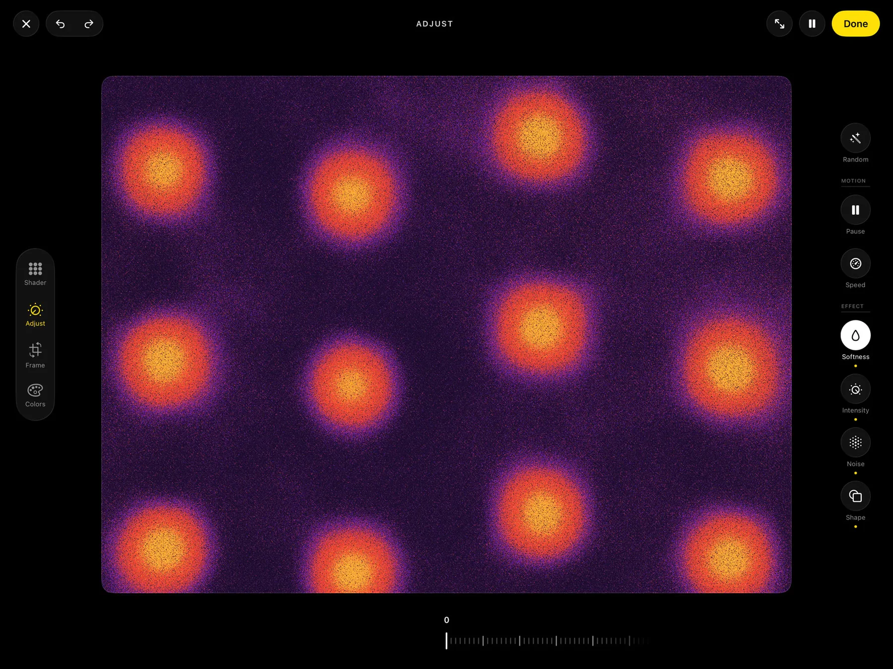 Wallshader Studio on iPad
